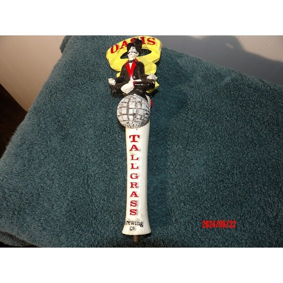 Tallgrass Brewing Co. Oasis Beer Super Rare Tap Handle Man Cave Hand painted Vin - Picture 1 of 9